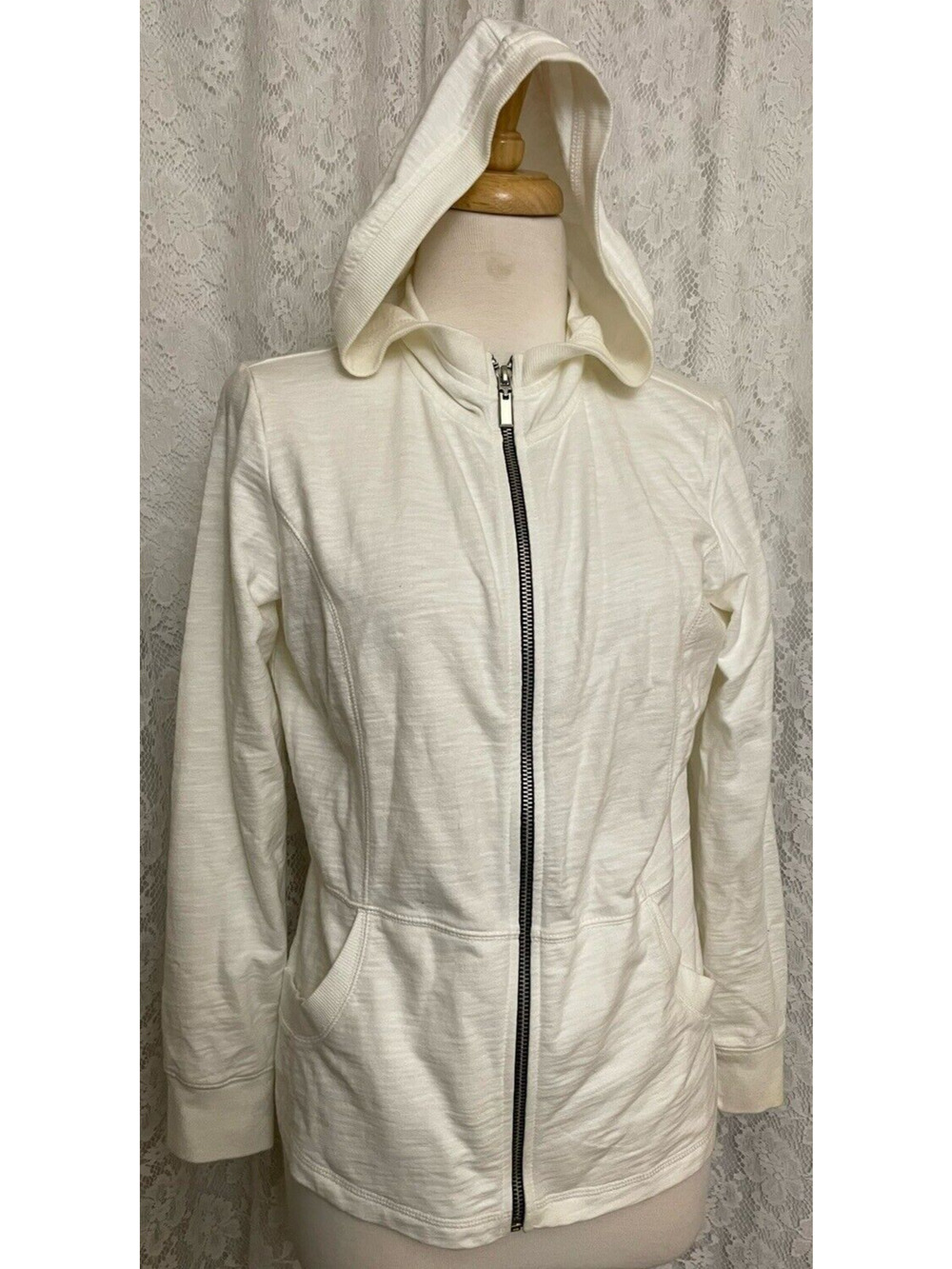 Style & C Sport Women's Sz P/M Long Sleeve Full Zip hoodie 2-Pockets Jogging Top